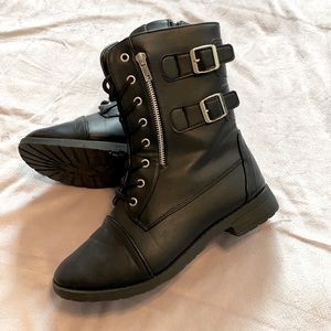 Charlotte Russe buckle and zipper boots